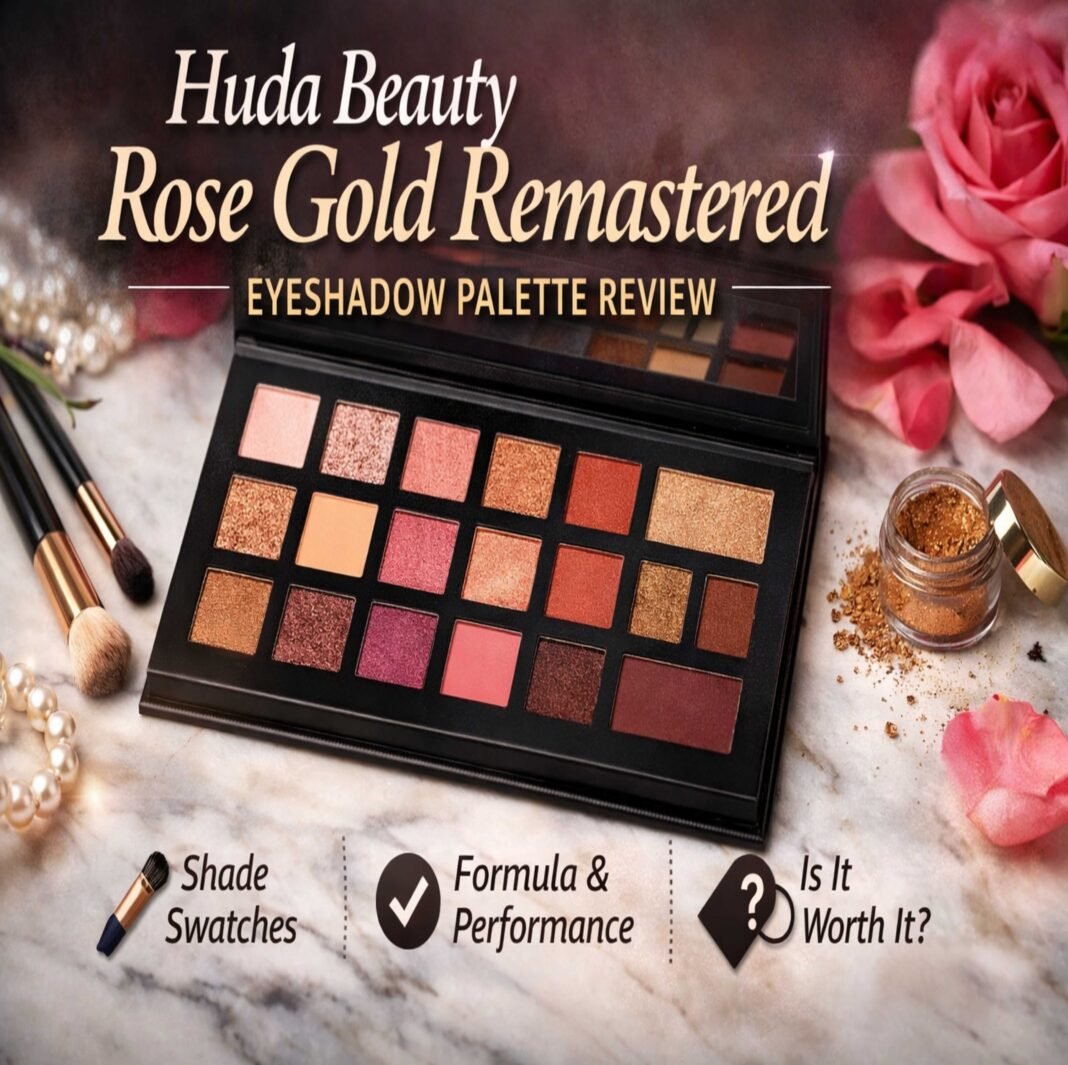 huda beauty rose gold palette