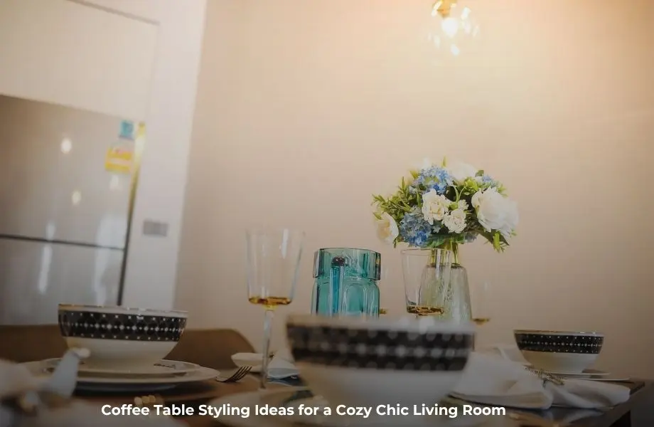 coffee table styling ideas for a cozy chic living room decor setup