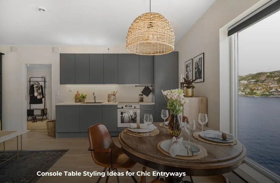 console table styling ideas for a chic entryway with modern decor