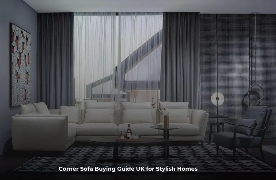 Modern living room with stylish corner sofa buying guide UK inspiration