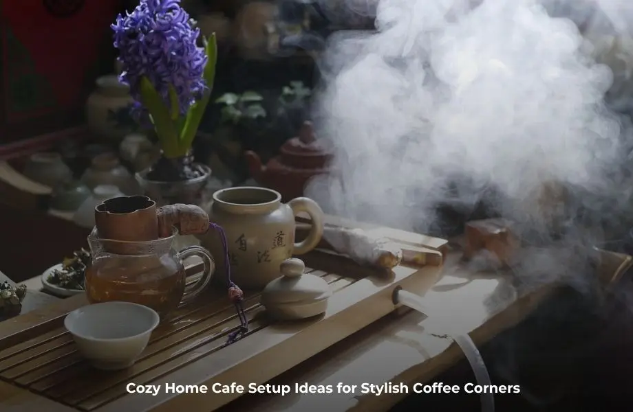 Cozy home cafe setup ideas with stylish coffee corner decor