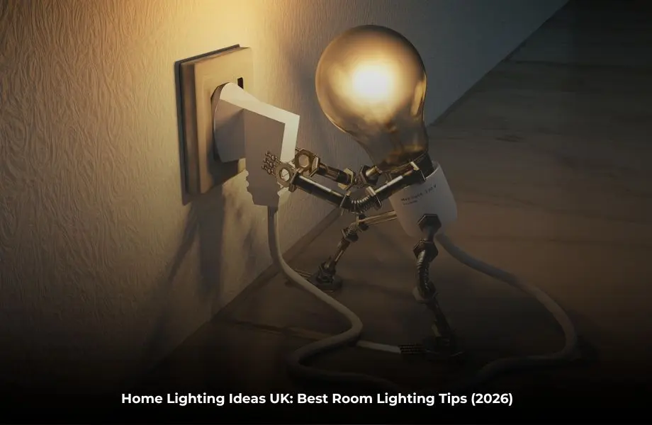 home lighting ideas UK modern cosy living room with ambient lighting design