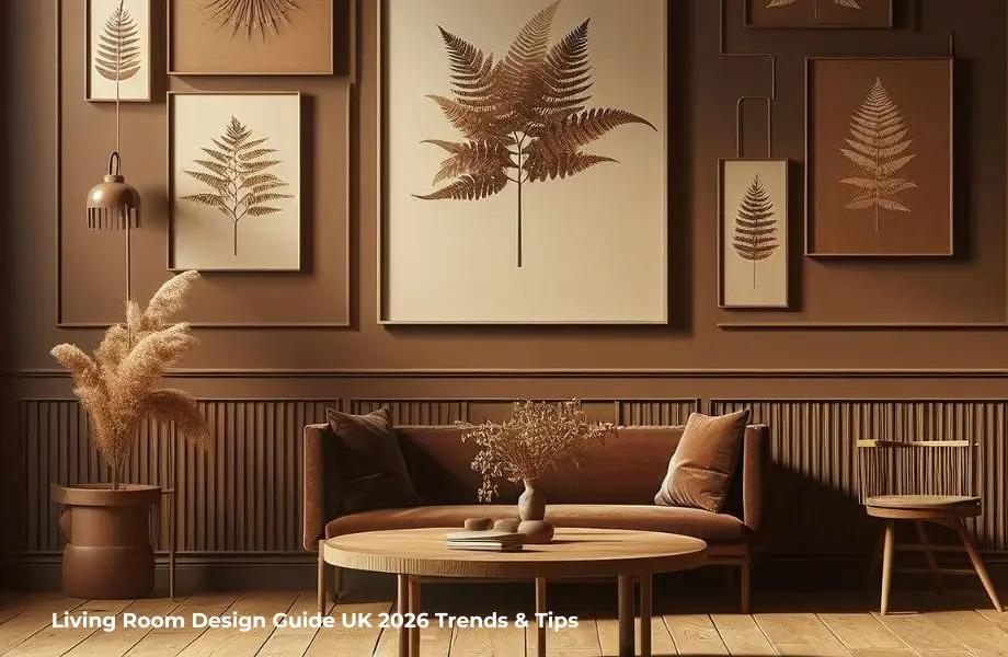 Modern living room design guide UK 2026 with cosy decor and stylish furniture