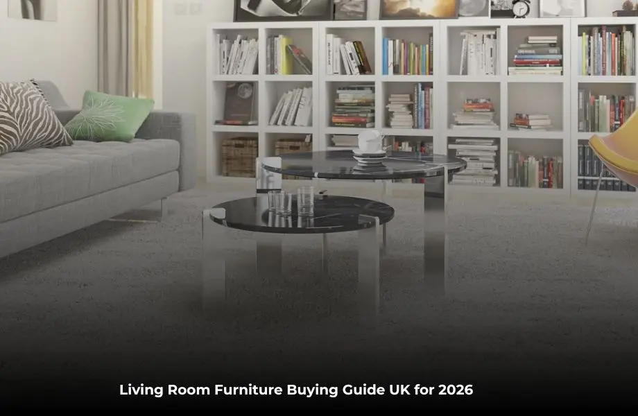 Modern living room furniture buying guide UK with sofa and storage ideas
