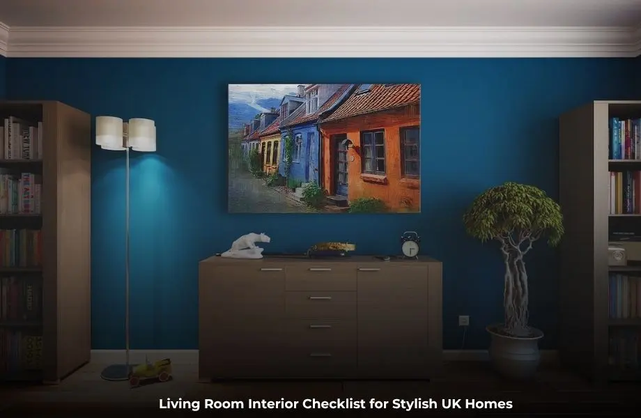 Modern living room interior checklist setup for small and large UK homes