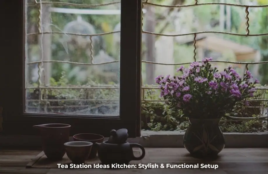 tea station ideas kitchen stylish organised tea corner setup in modern kitchen