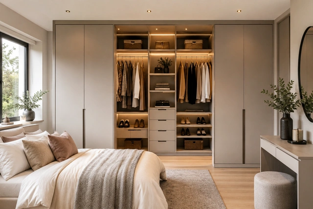 Built in wardrobe ideas with modern floor to ceiling storage for a stylish bedroom
