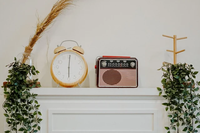 Fireplace decor ideas on a styled white mantel